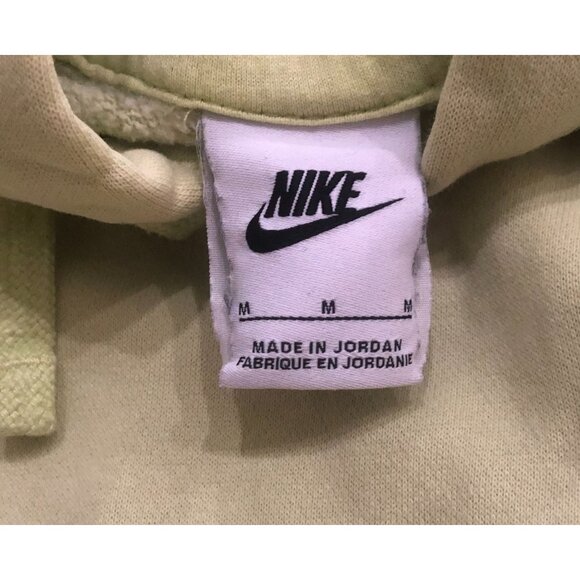 Nike Sportsweaqr Mens Medium Lime Green Hoodie Sweatshirt Pullover - Picture 3 of 5